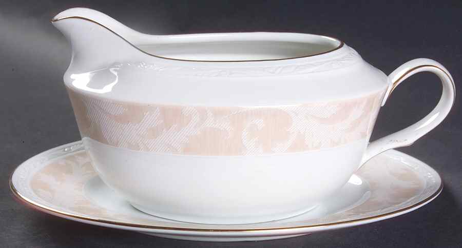 Oakleigh Gravy Boat & Underplate (Relish/Butter) by Noritake-1
