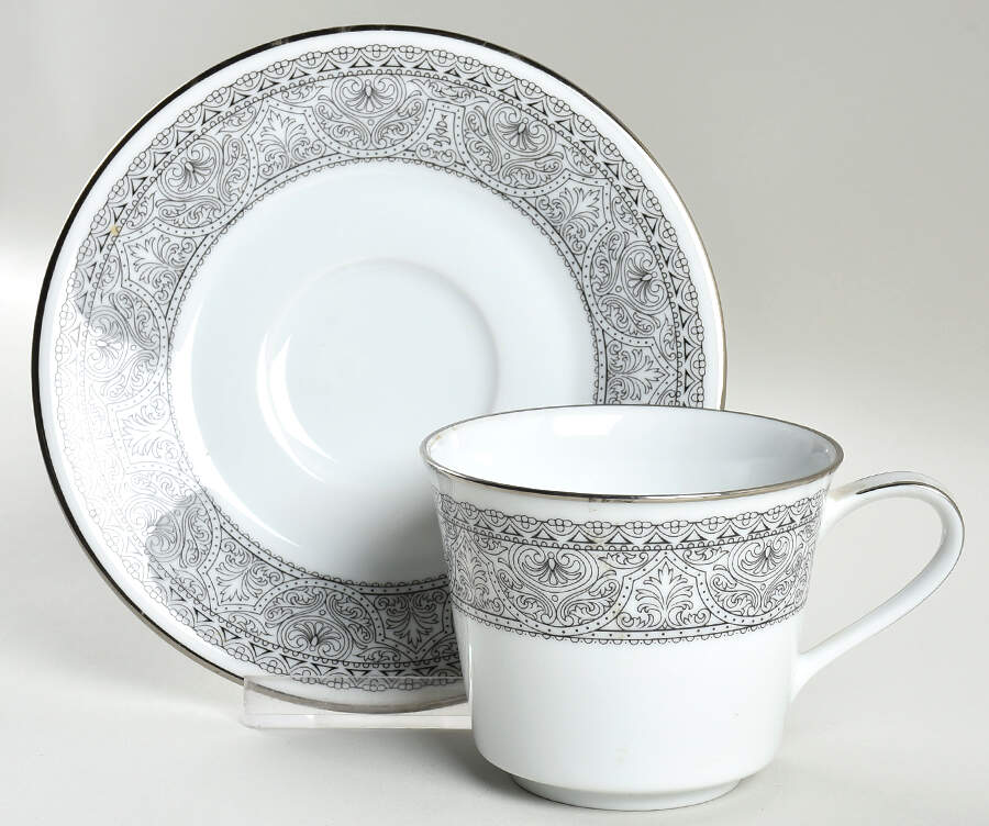Oakridge Flat Cup & Saucer Set by Noritake-1