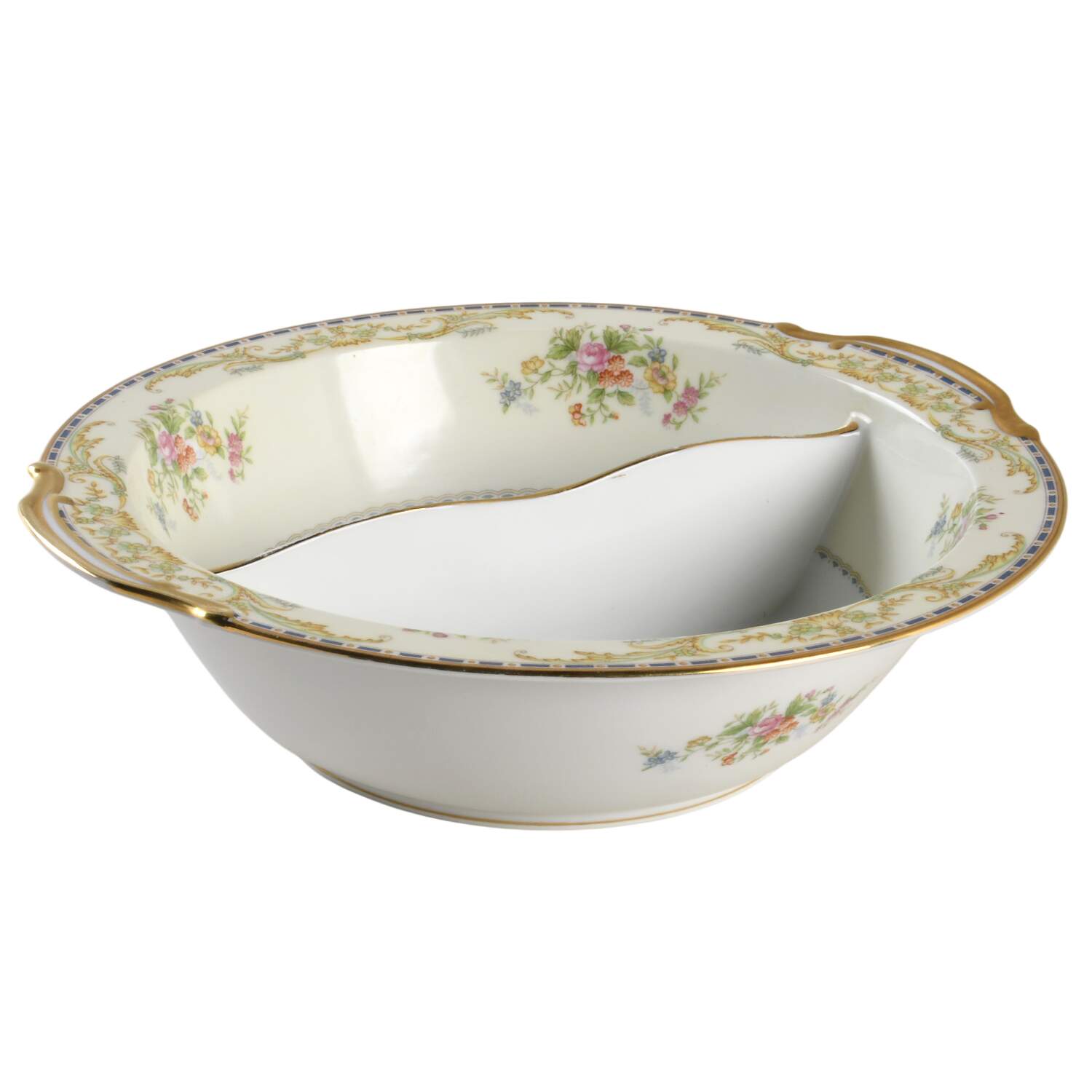 Oberon Round Divided Vegetable Bowl by Noritake-1
