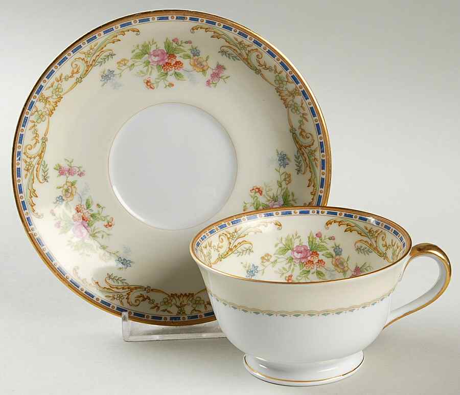 Oberon Footed Cup & Saucer Set by Noritake-1