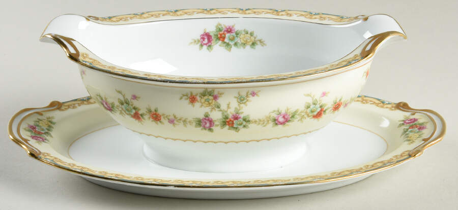 Octavia Gravy Boat with Attached Underplate by Noritake-1