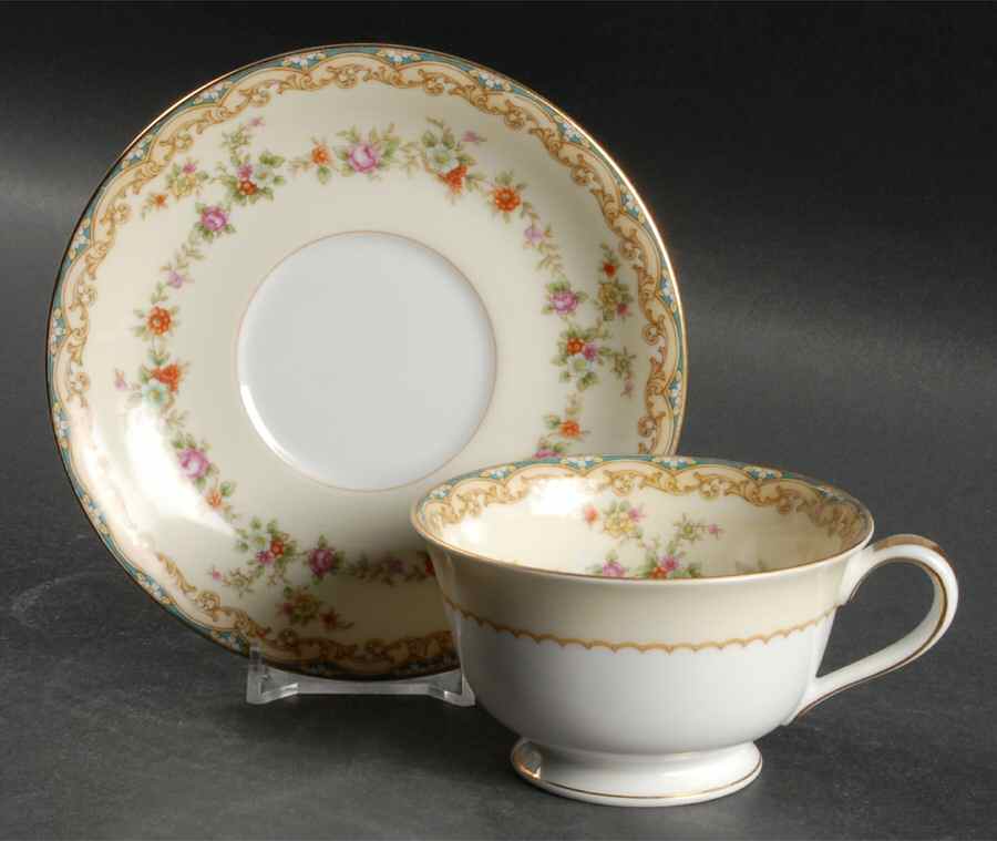 Octavia Footed Cup & Saucer Set by Noritake-1