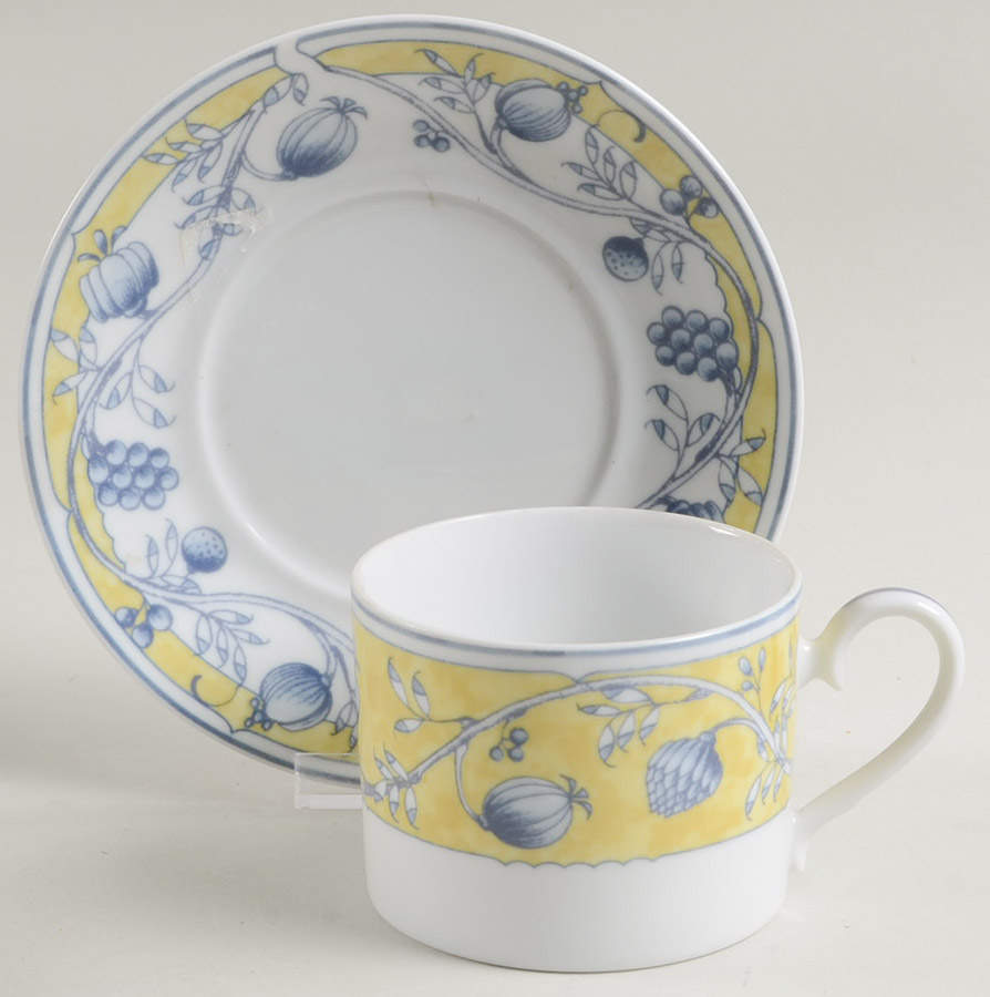 October Light Flat Cup & Saucer Set by Noritake-1
