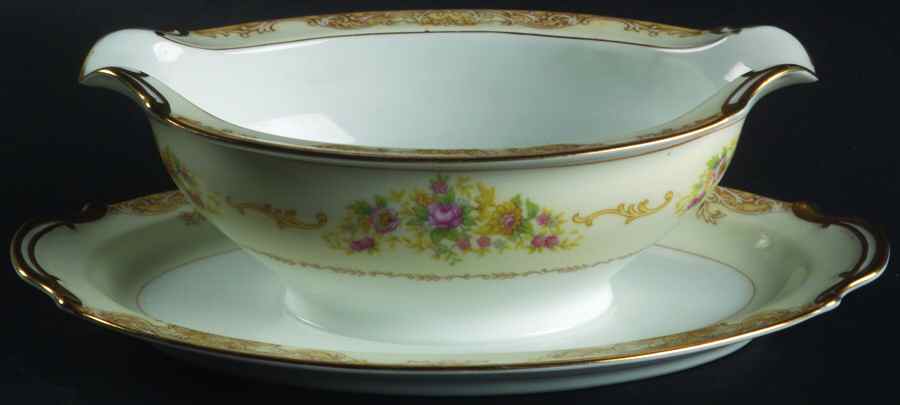 Odette Gravy Boat with Attached Underplate by Noritake-1