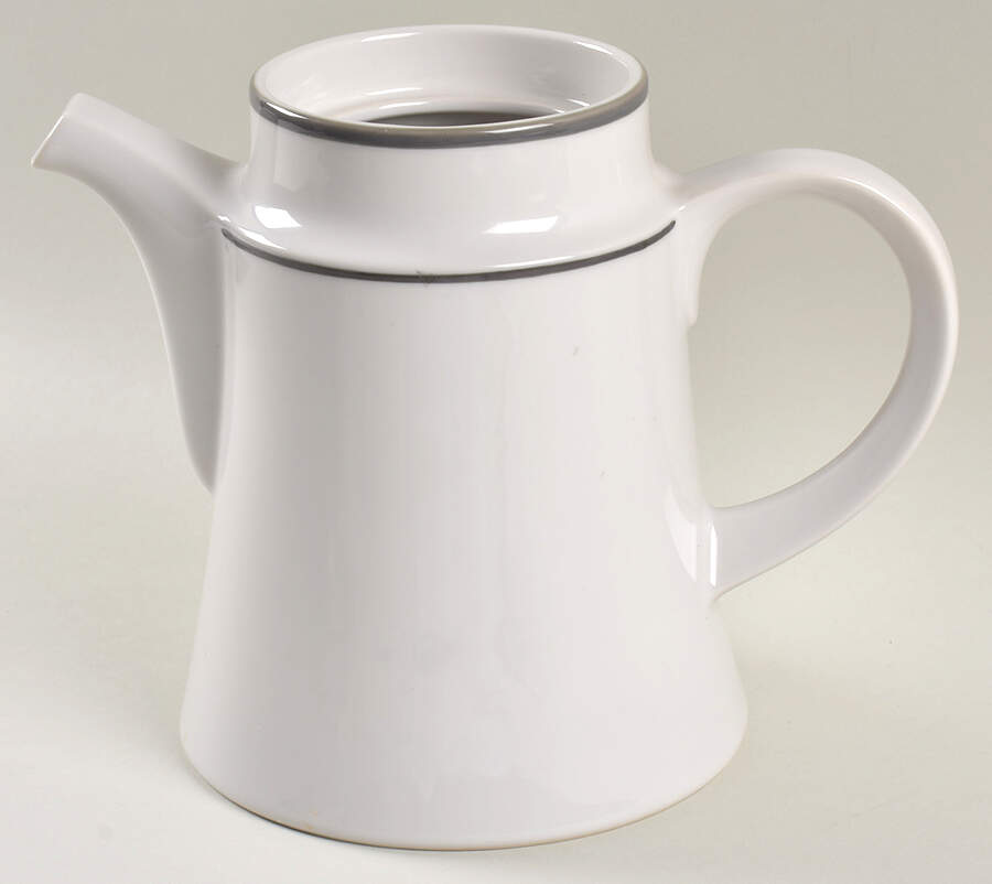 Odin Grey Tea/Coffee Pot No Lid by Noritake-1
