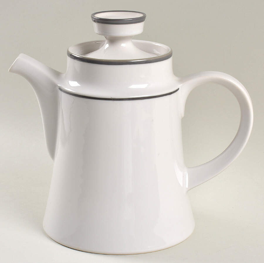 Odin Grey Tea/Coffee Pot & Lid by Noritake-1