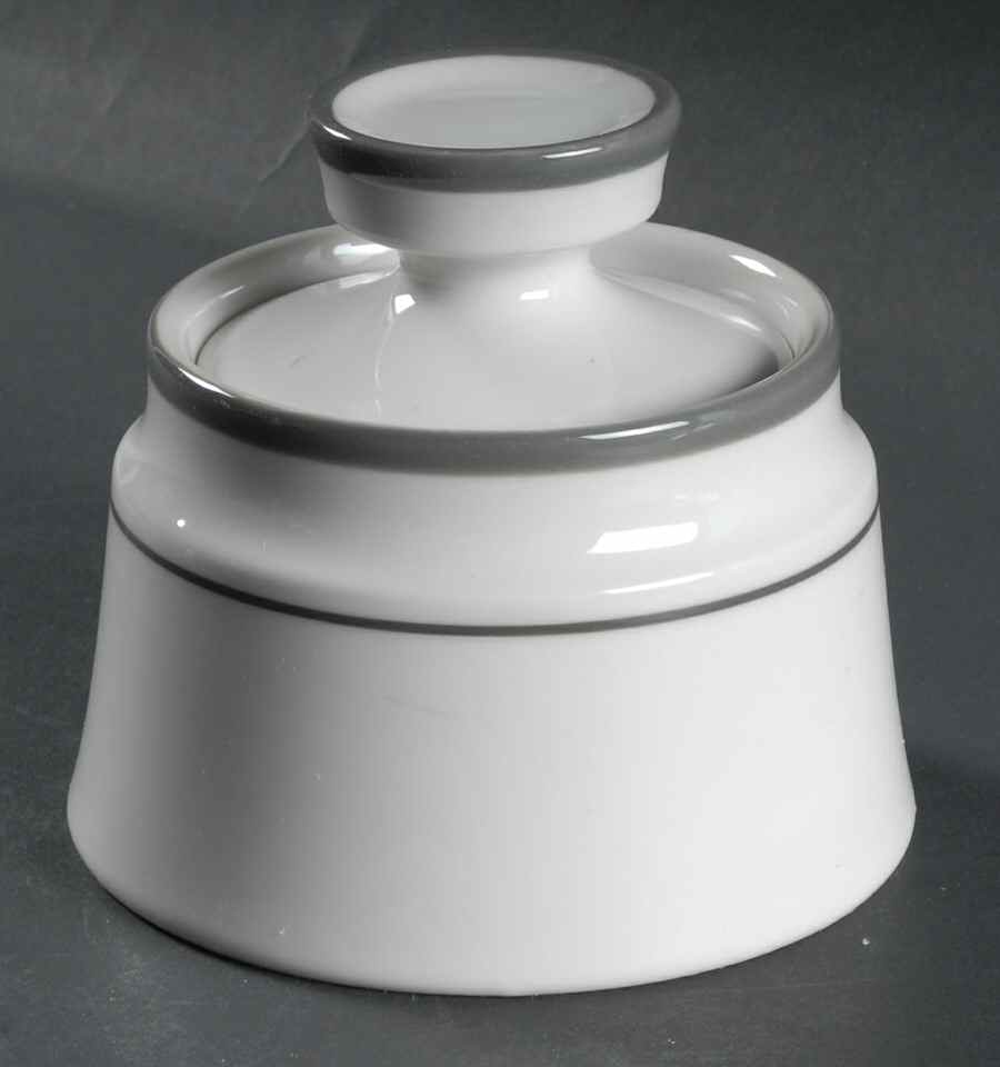 Odin Grey Sugar Bowl & Lid by Noritake-1
