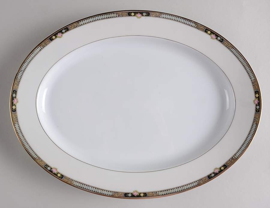 Olanta 13" Oval Serving Platter by Noritake-1