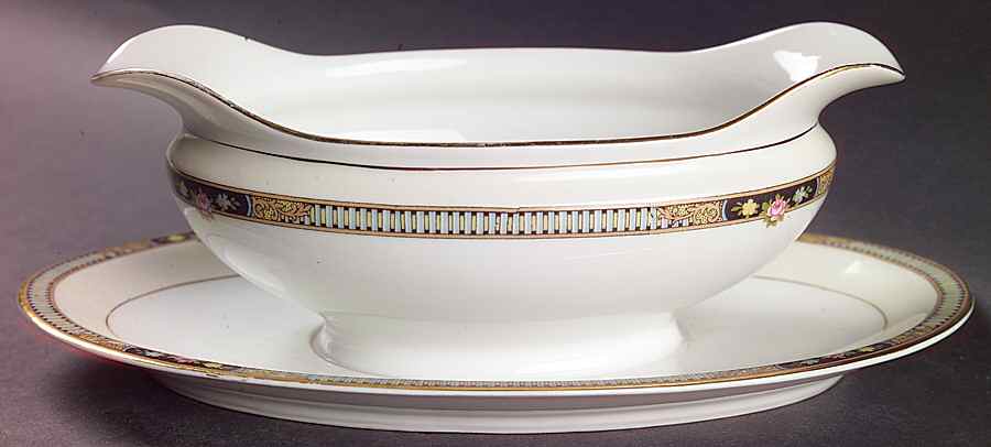 Olanta Gravy Boat with Attached Underplate by Noritake-1