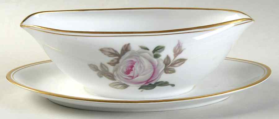 Oliver Gravy Boat with Attached Underplate by Noritake-1