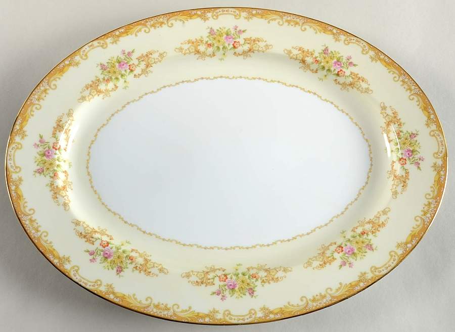 Olivia 16" Oval Serving Platter by Noritake-1