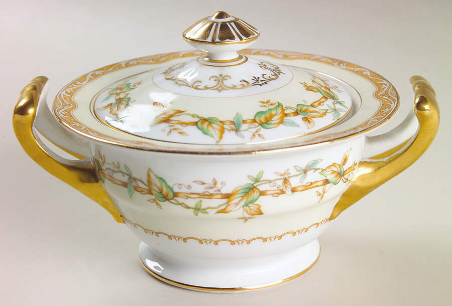 Olympia Sugar Bowl & Lid by Noritake-1