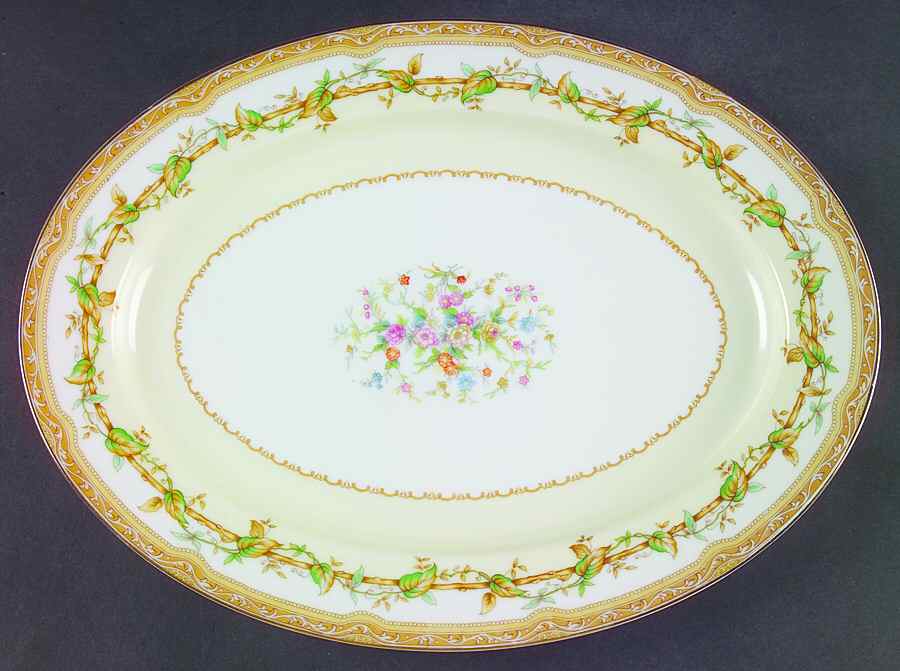 Olympia 13" Oval Serving Platter by Noritake-1
