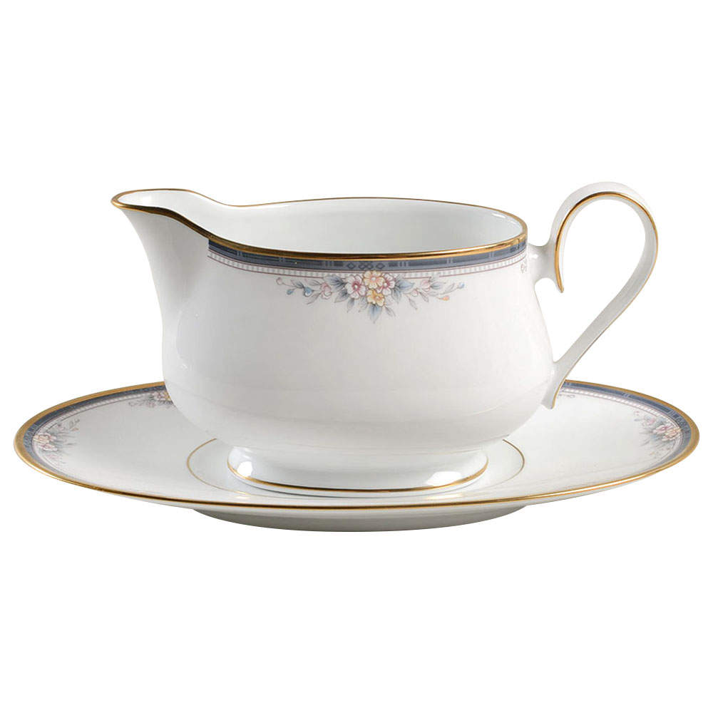 Ontario Gravy Boat & Underplate (Relish/Butter) by Noritake-1