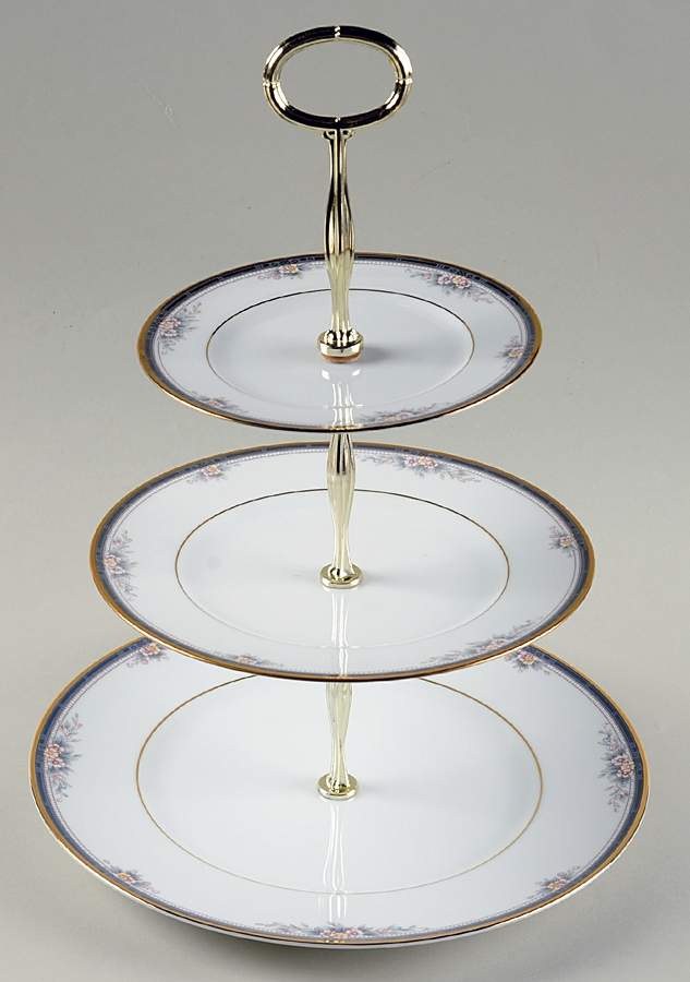 Ontario 13 7/8"-14 1/4" 3-Tiered Serving Tray(DP,SP,BB) HC by Noritake-1
