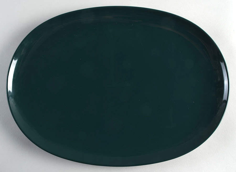 Options Green 14" Oval Serving Platter by Noritake-1