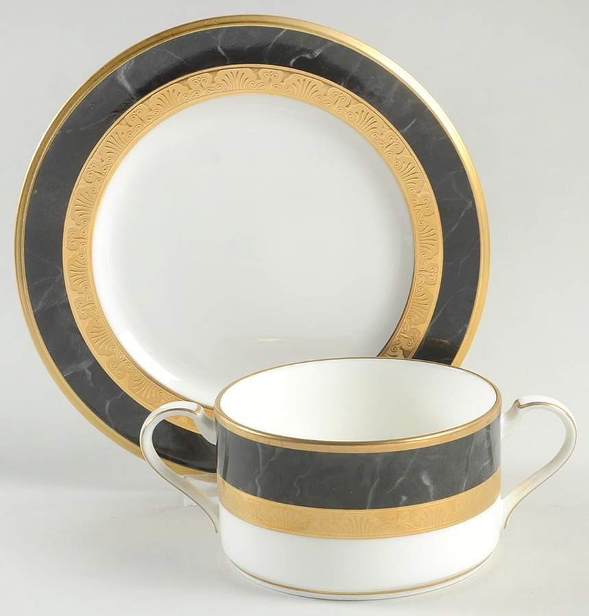 Opulence Cream Soup Bowl & Bread Plate/Saucer Set by Noritake-1