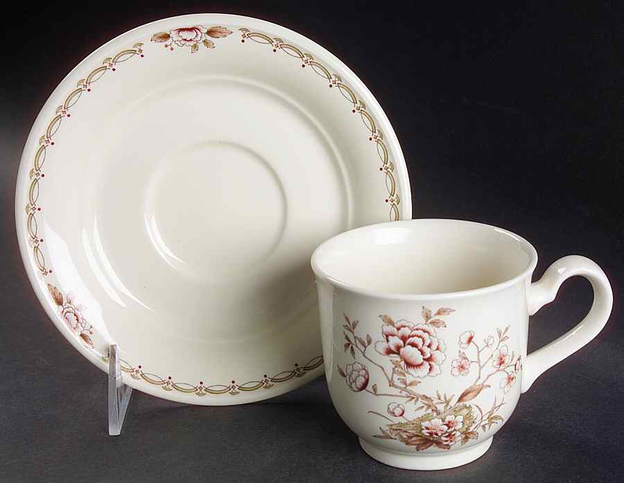 Oriental Dream Footed Cup & Saucer Set by Noritake-1