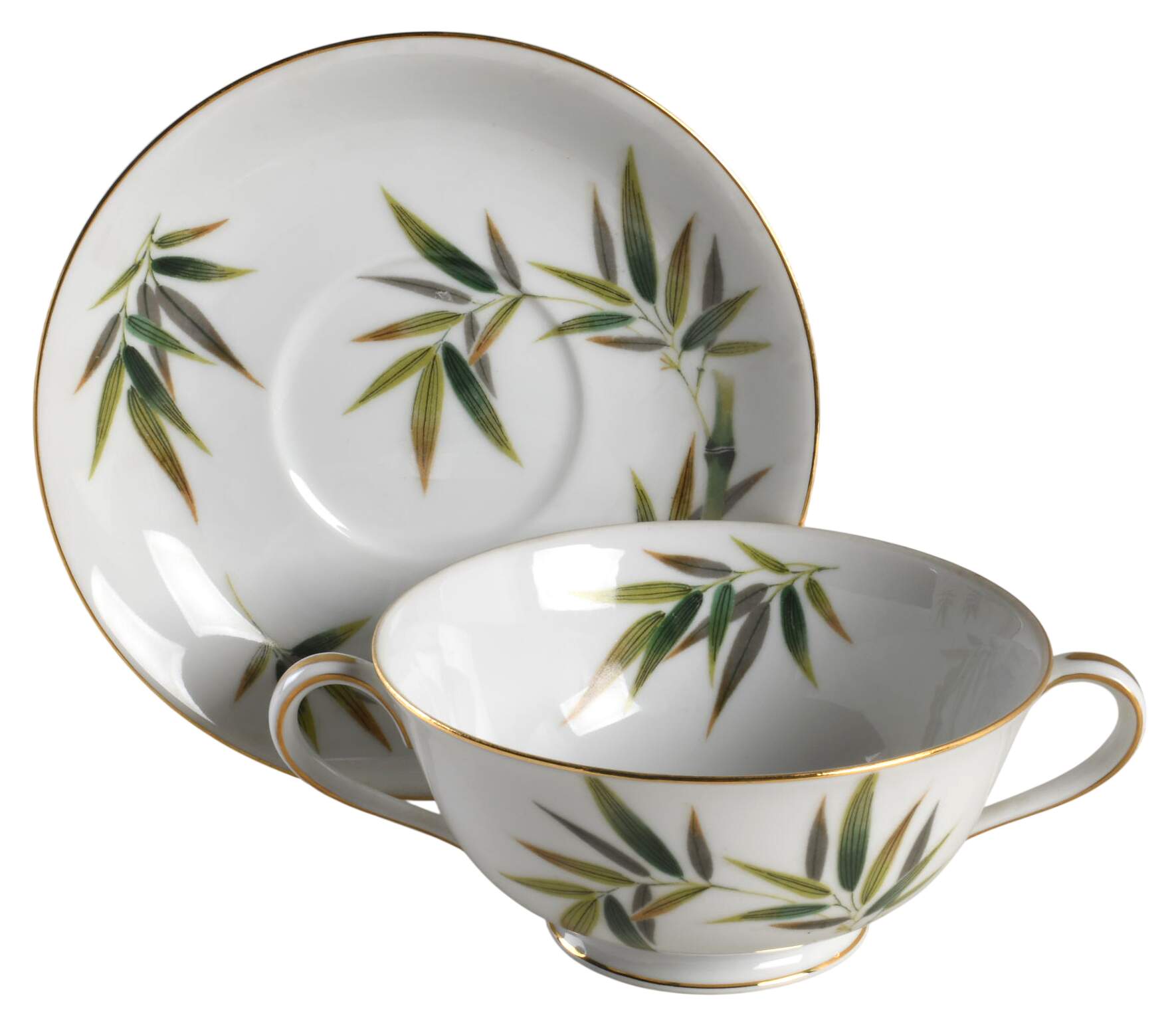 Orient Footed Cream Soup Bowl & Saucer Set by Noritake-1