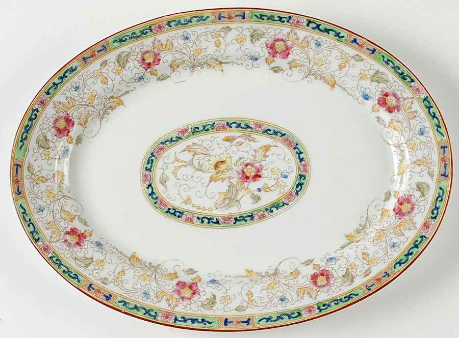 The Oriental 13" Oval Serving Platter by Noritake-1