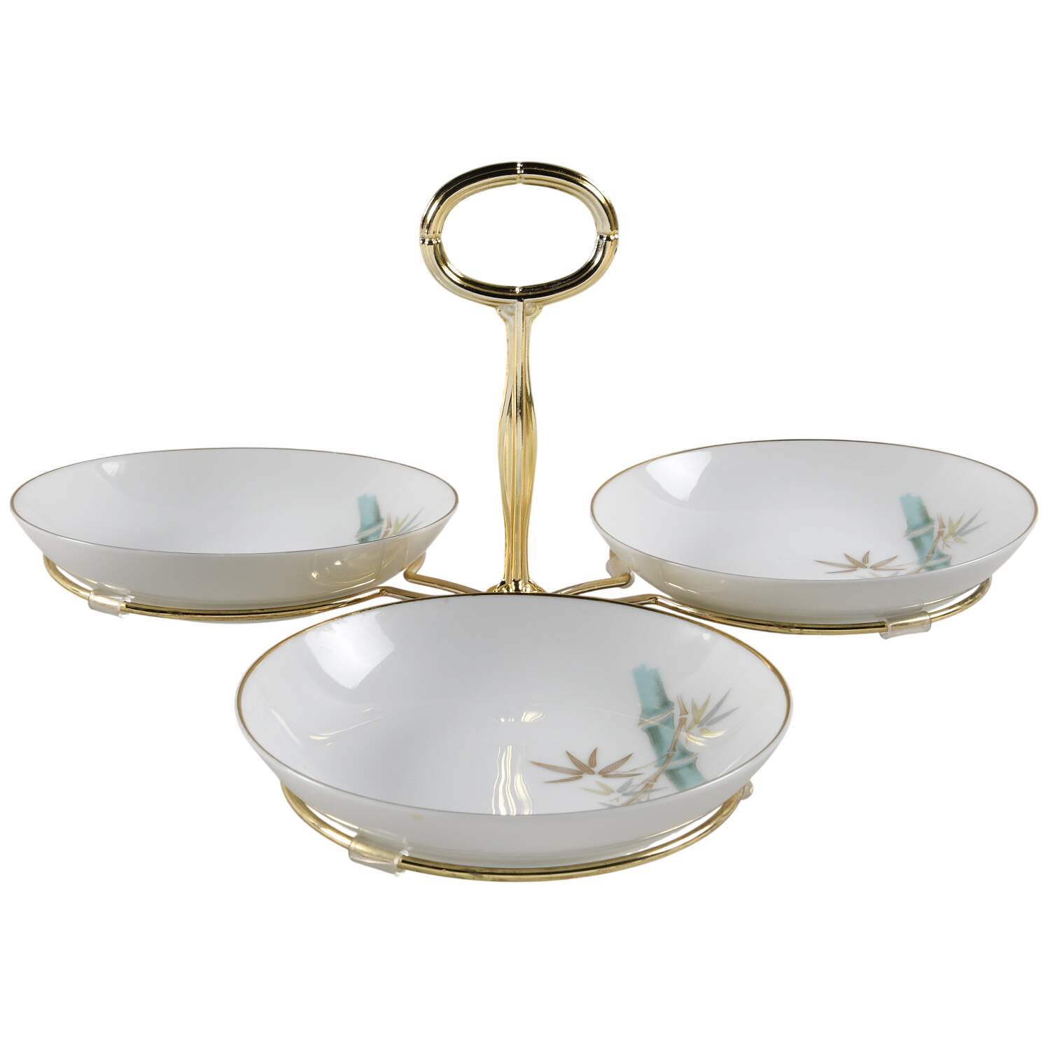 Oriental 7" x 12" 3-Part Relish & Metal Stand (FR) HC by Noritake-1