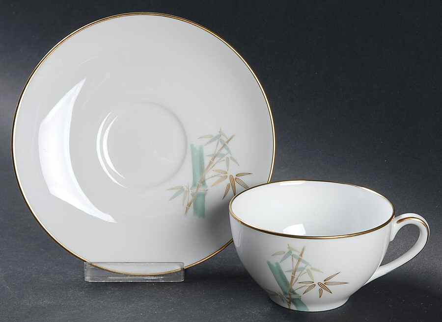 Oriental Flat Cup & Saucer Set by Noritake-1