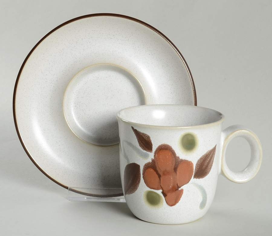 Orinda Flat Cup & Saucer Set by Noritake-1