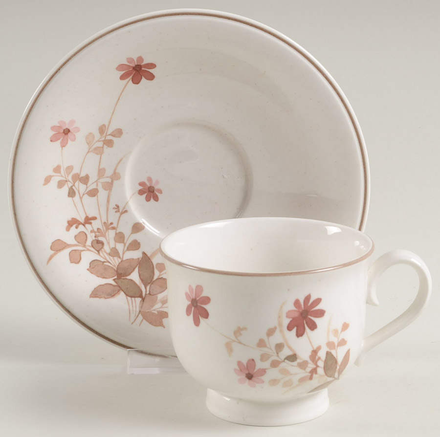 Outlook Footed Cup & Saucer Set by Noritake-1