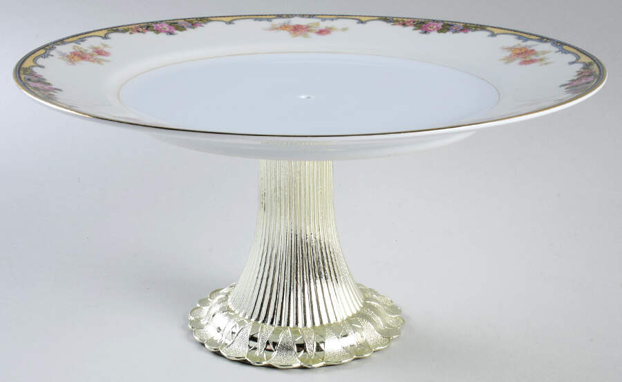 Oxford Cake Stand with 4"-5" Metal Pedestal  Hc by Noritake-1