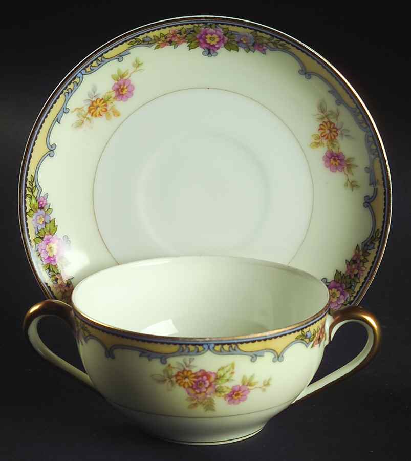 Oxford Flat Bouillon Cup & Saucer by Noritake-1