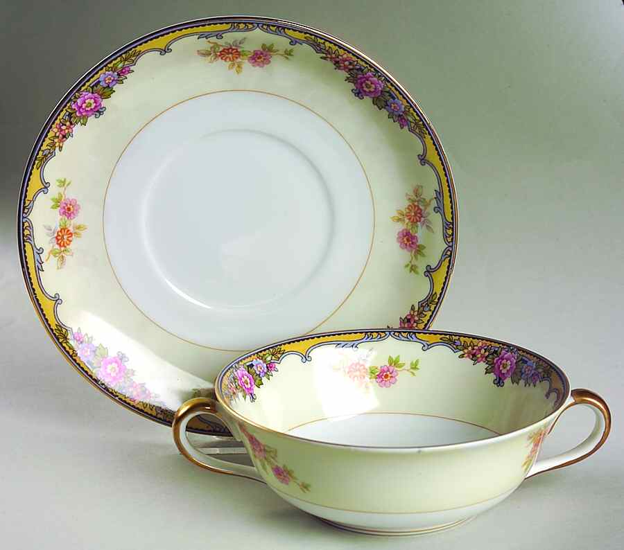 Oxford Flat Cream Soup & Saucer Set by Noritake-1
