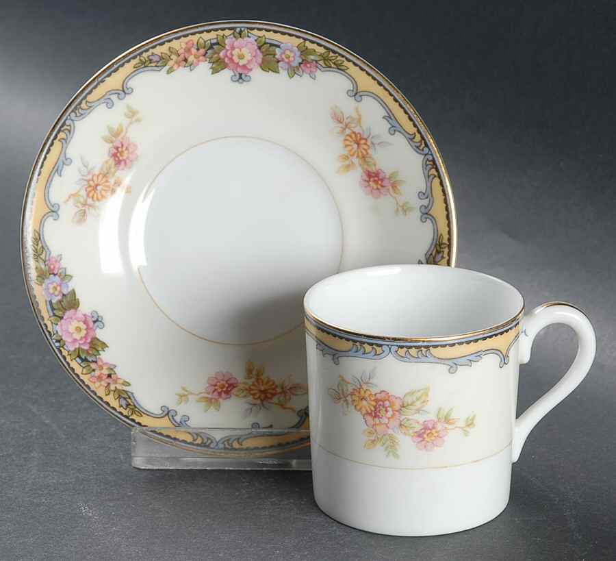 Oxford Flat Demitasse Cup & Saucer Set by Noritake-1