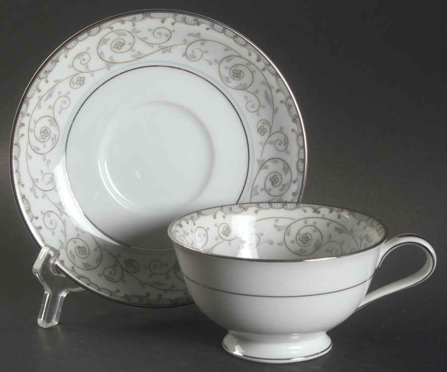 Oxford Footed Cup & Saucer Set by Noritake-1