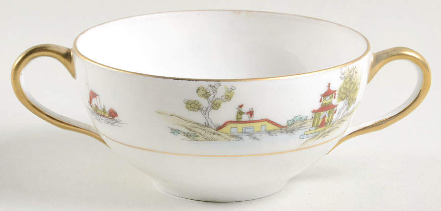The Pagoda Flat Bouillon Cup by Noritake-1