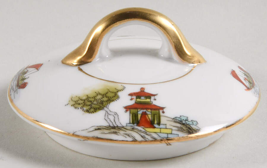 The Pagoda Lid for Sugar Bowl by Noritake-1