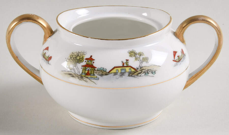 The Pagoda Sugar Bowl No Lid by Noritake-1