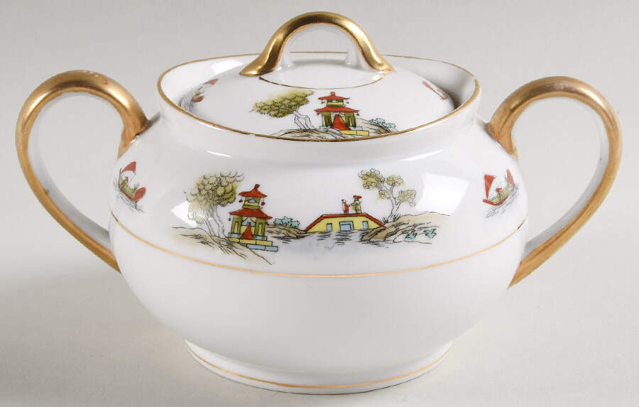 The Pagoda Sugar Bowl & Lid by Noritake-1