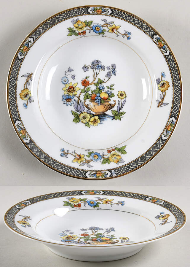 Paisley Rim Soup Bowl by Noritake-1