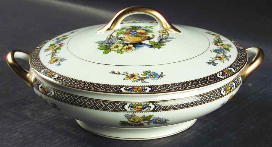 Paisley Round Covered Vegetable by Noritake-1
