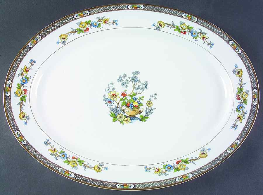 Paisley 16" Oval Serving Platter by Noritake-1
