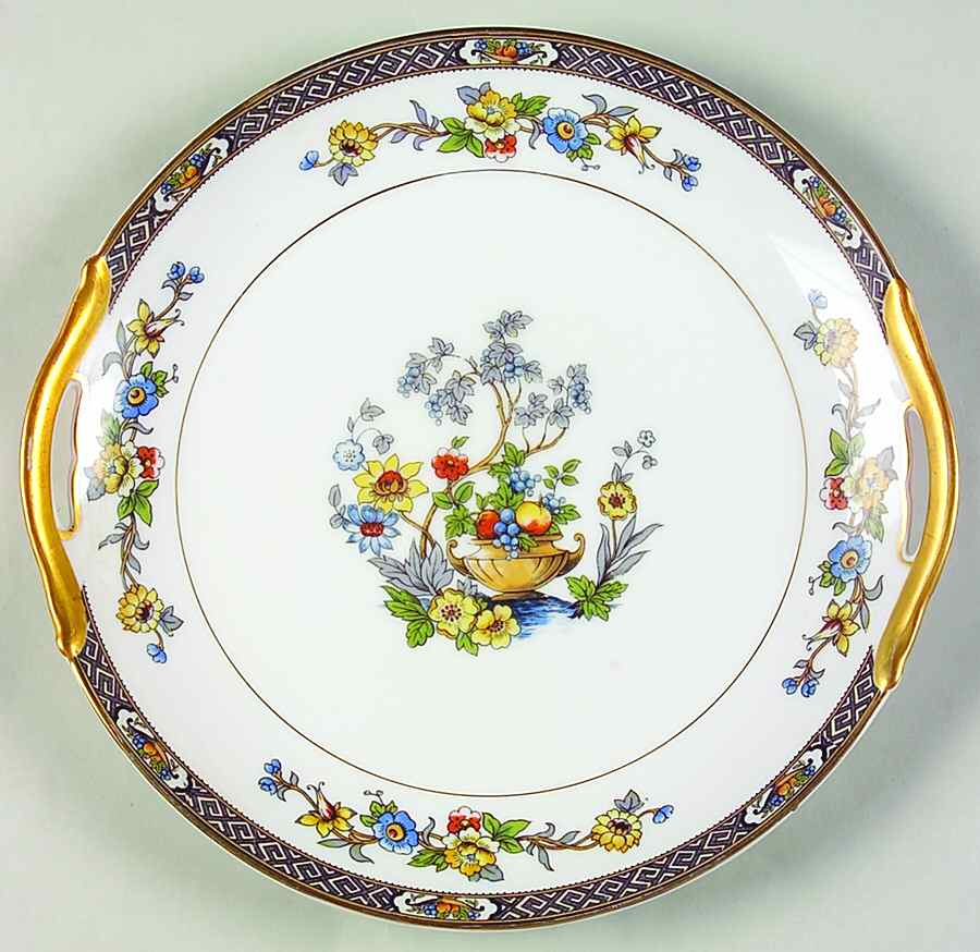 Paisley Handled Cake Plate by Noritake-1