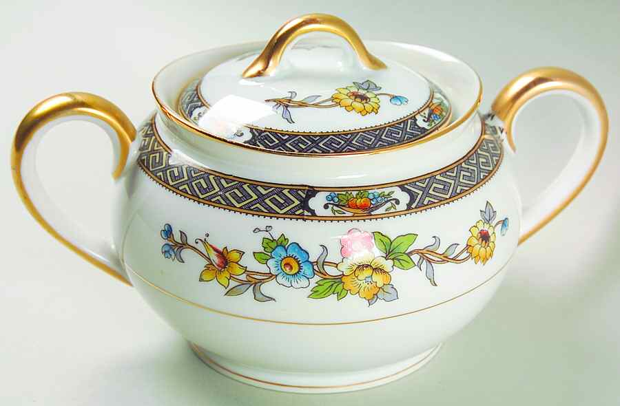 Paisley Sugar Bowl & Lid by Noritake-1