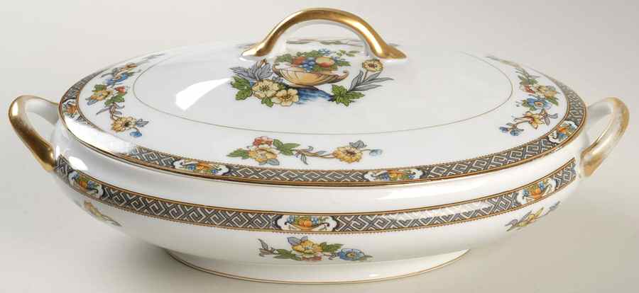Paisley Oval Covered Vegetable by Noritake-1