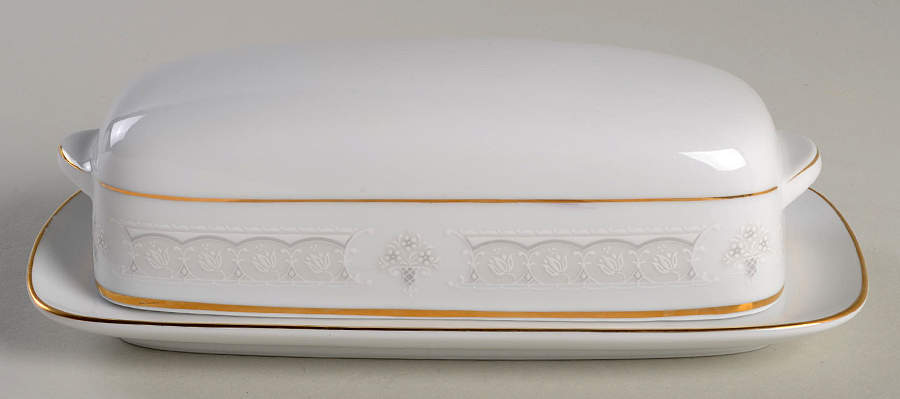 Parisian Lace 1/4 Lb Covered Butter by Noritake-1