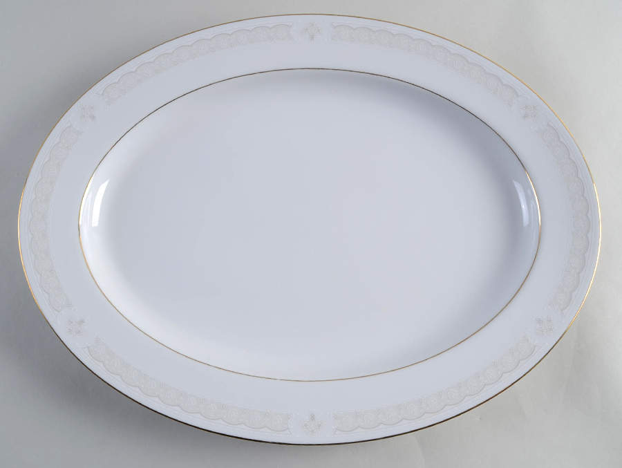 Parisian Lace 16" Oval Serving Platter by Noritake-1