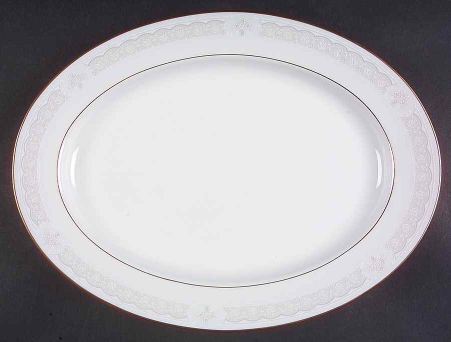 Parisian Lace 13" Oval Serving Platter by Noritake-1