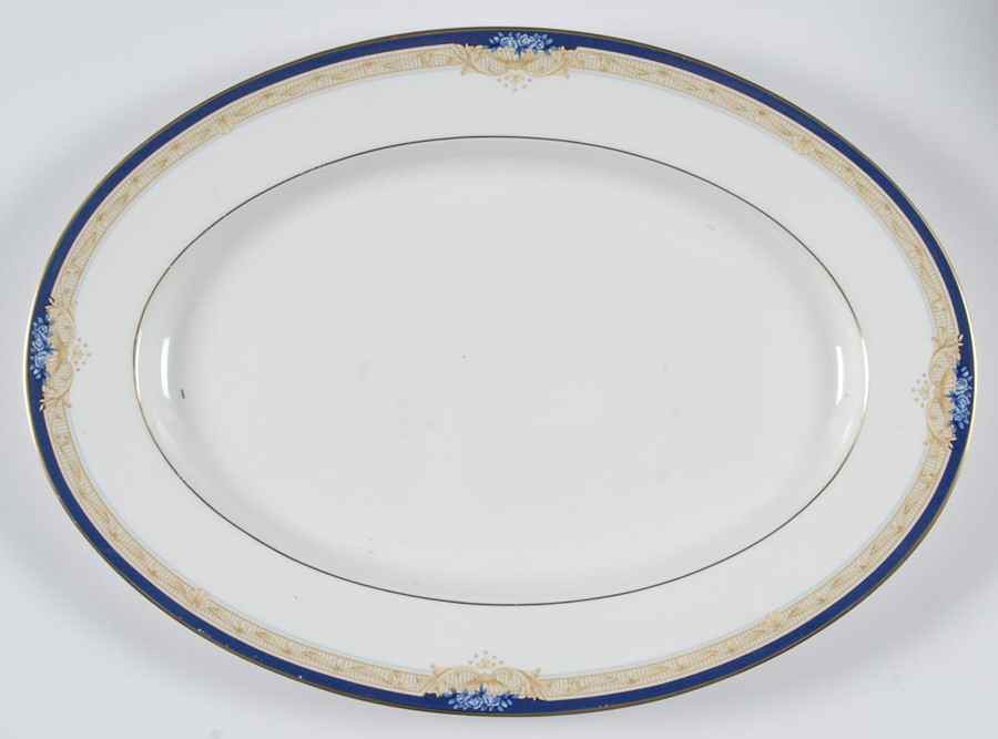 Palestra 14" Oval Serving Platter by Noritake-1