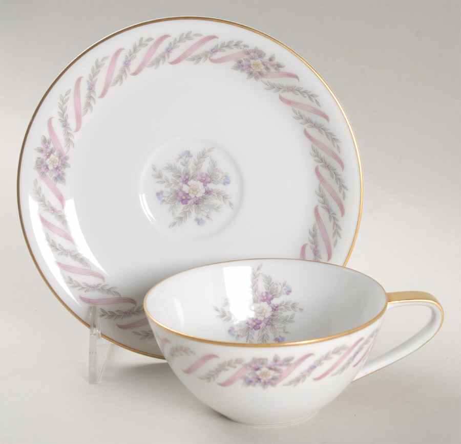 Pamela Flat Cup & Saucer Set by Noritake-1