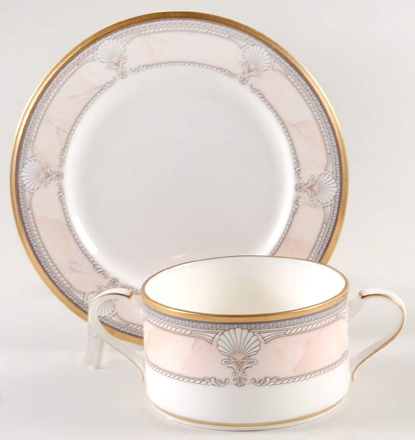 Pacific Majesty Cream Soup Bowl & Bread Plate/Saucer Set by Noritake-1