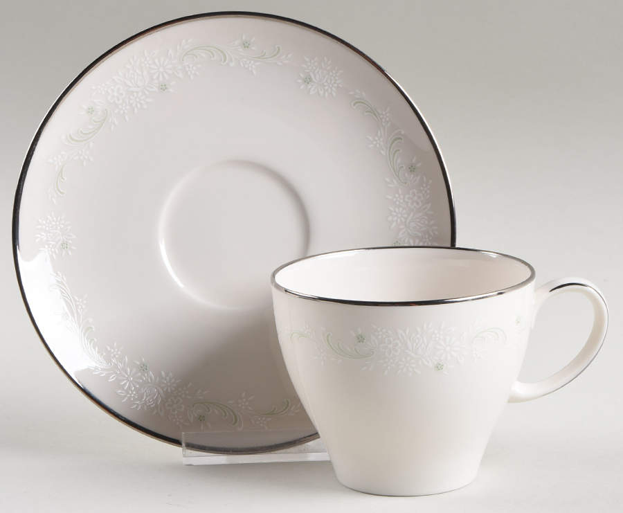 Pamela Flat Cup & Saucer Set by Noritake-1